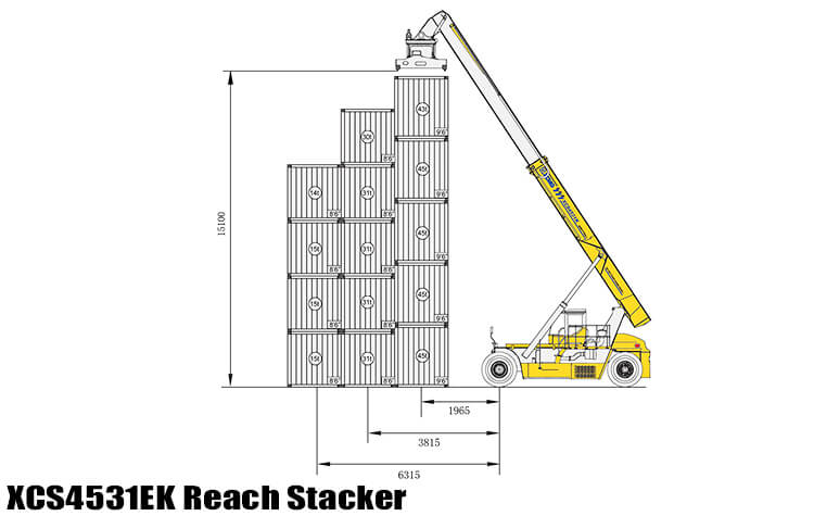 Xcmg XCS4531EK 45ton Container Reach Stacker for Sale Price in Nigeria
