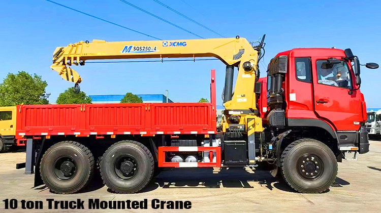 SQS250-4 10 Ton Rear Mounted Boom Crane Truck for Sale