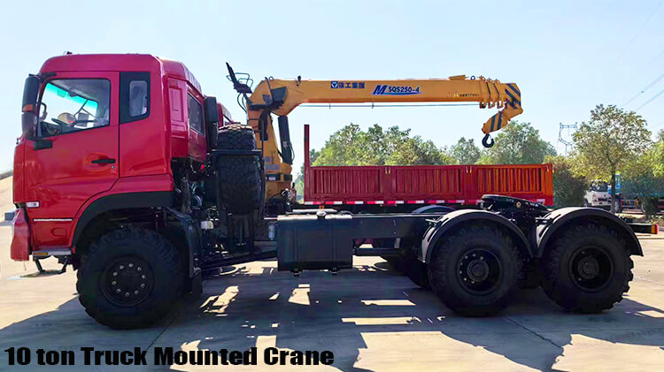 SQS250-4 10 Ton Rear Mounted Boom Crane Truck for Sale