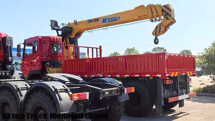 SQS250-4 10 Ton Rear Mounted Boom Crane Truck for Sale