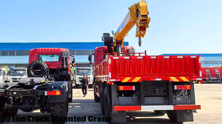 SQS250-4 10 Ton Rear Mounted Boom Crane Truck for Sale