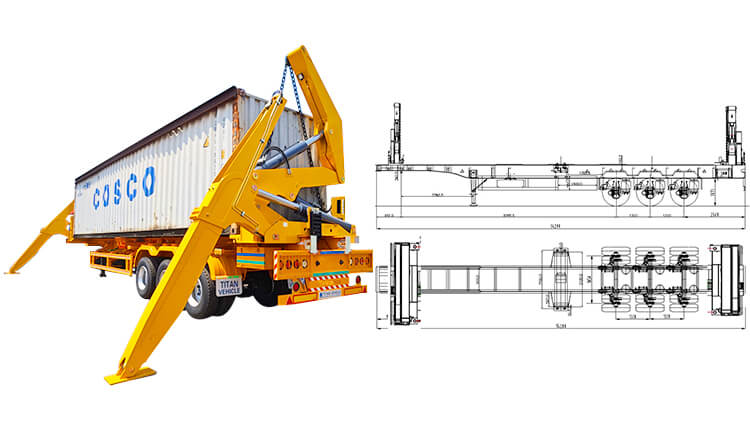 3 Axle 40 Ft Container Sideloader Trailer for Sale in Guyana
