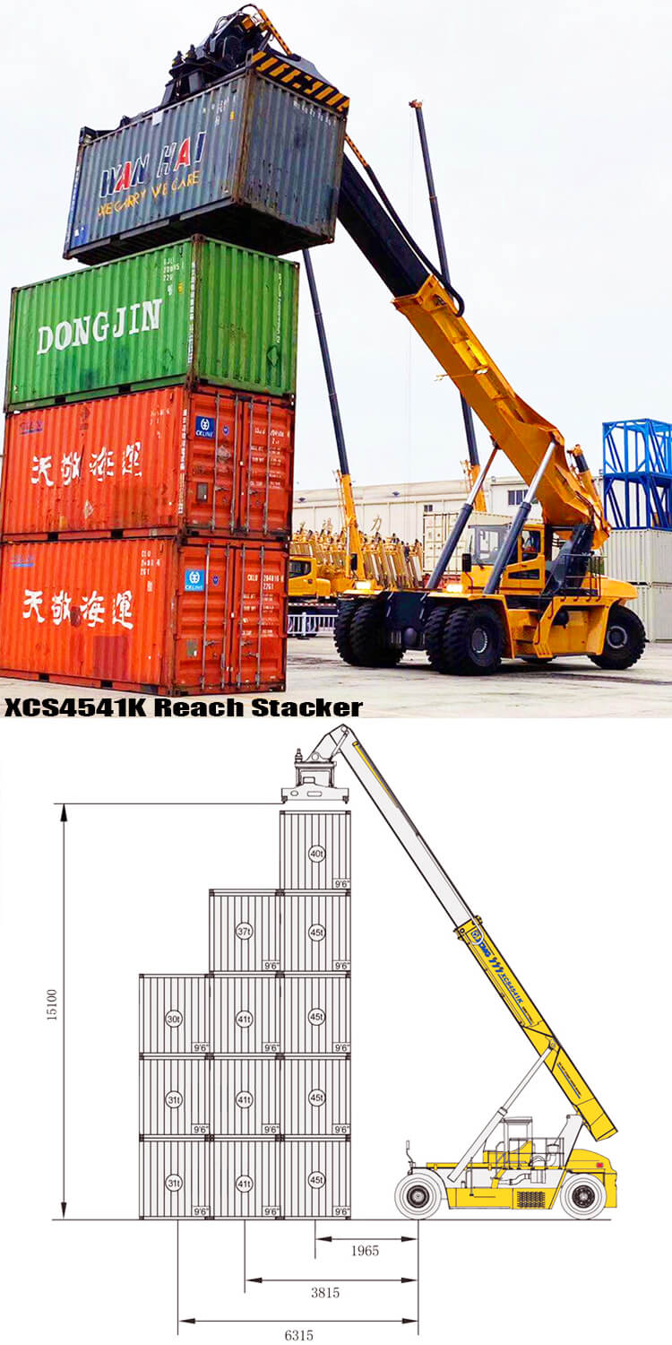 Xcmg 20 40 ft Front Handling Reach Stacker Container Handler for Sale 