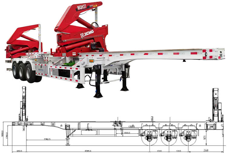 3 Axle 40 Ft Container Side Lifter for Sale in Guam
