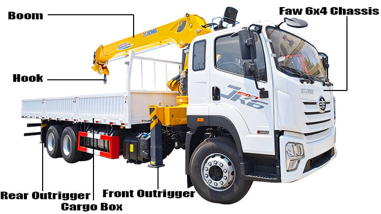 12000 Kg Sqs300-4 Faw Crane Truck for Sale Near Me Price