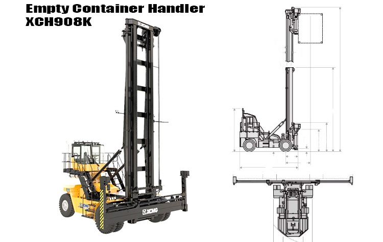 Xcmg 9 ton XCH908K Empty Handler Machine for Sale Price