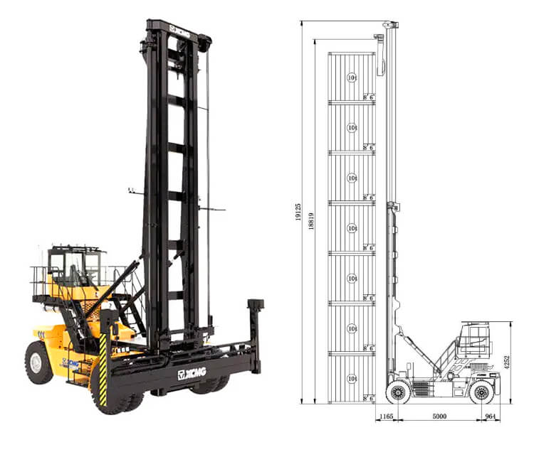 Xcmg Xch1007k Empty Container Handler with Top Lift Spreader for Sale Price